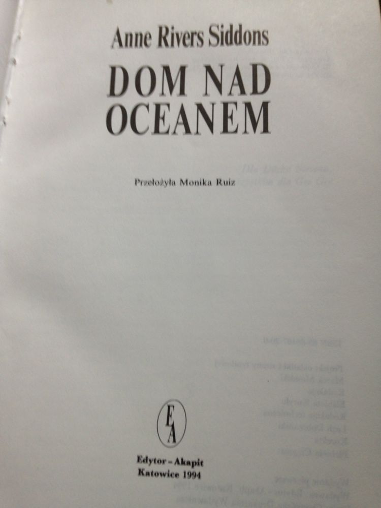 Dom nad oceanem - Anne Rivers Siddons