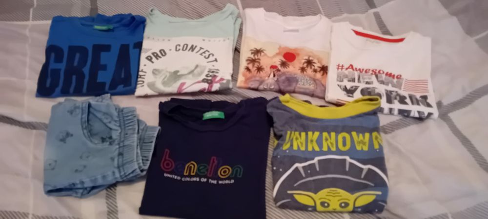 Lote t-shirts menino 3-4 anos (7 peças)