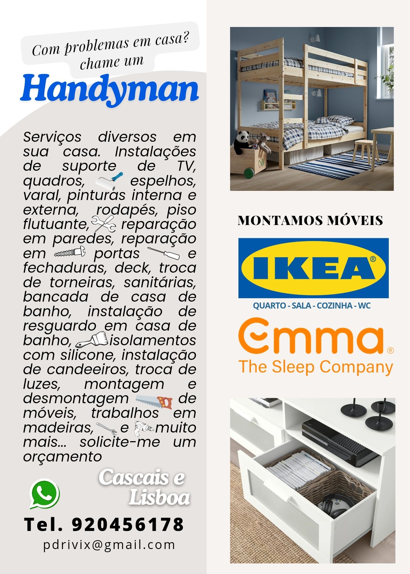 Handyman - reparos e instalações