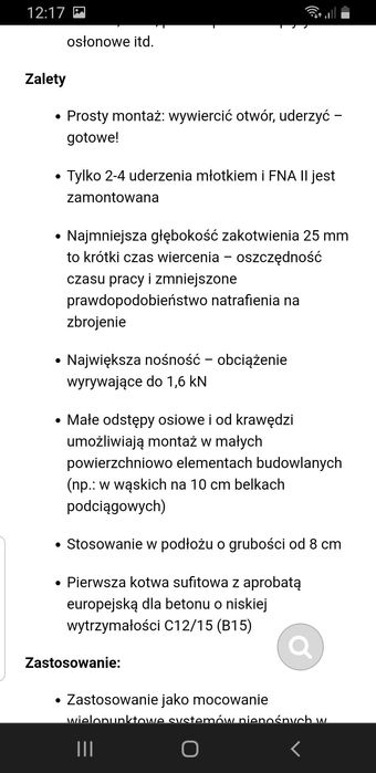 Kotwa sworzniowa wbijana