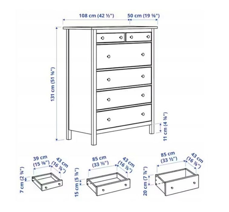 Komoda Hemnes IKEA