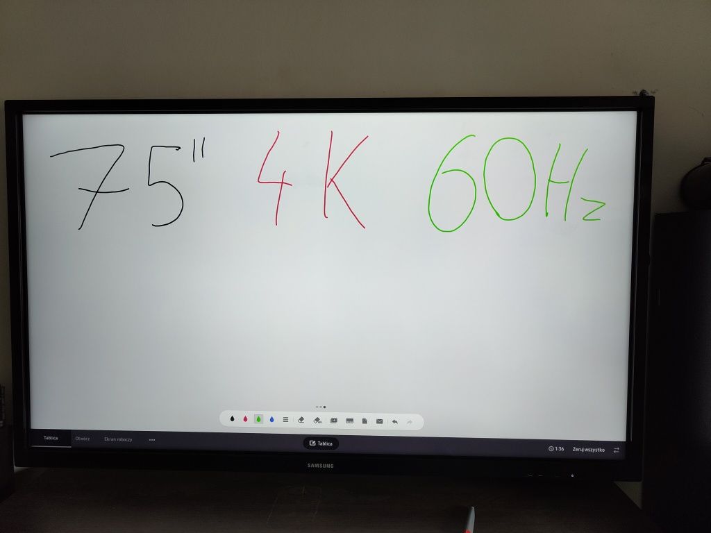Telewizor (tablica interaktywna) 4K, 60Hz, 75" Samsung