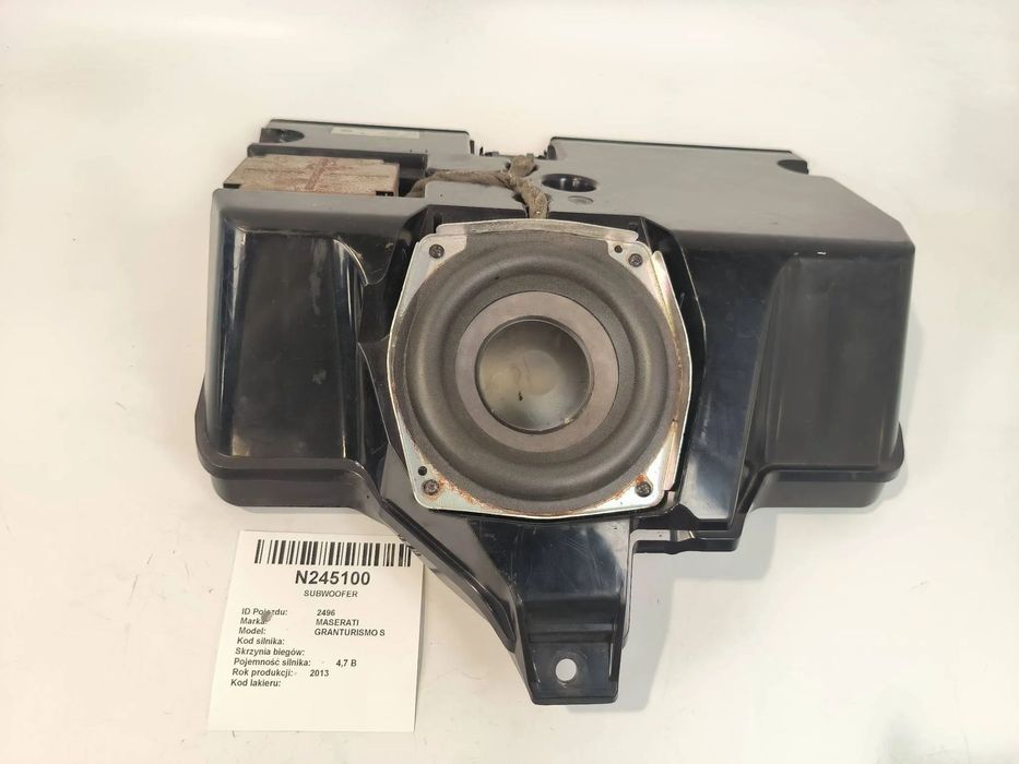 Głośnik SUBWOOFER 67071100 BOSE Maserati Quattroporte V LIFT 2009 Sedan Benzyna 4244cm³