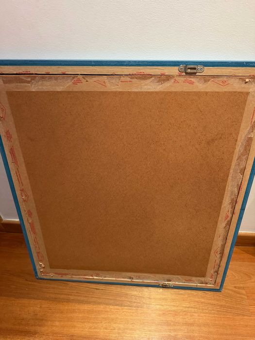 Moldura madeira azul 83x75