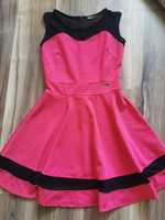 Różowa sukienka L