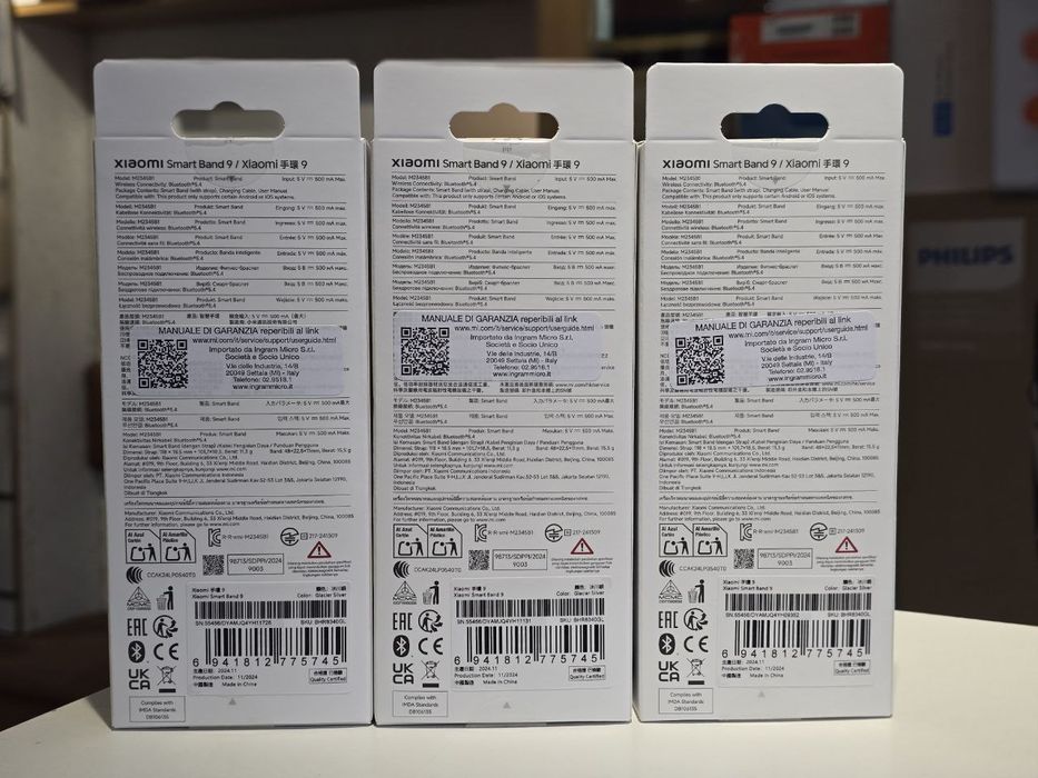 Xiaomi Smart Band 9 mi band 9 Silver Black (BHR8340GL)