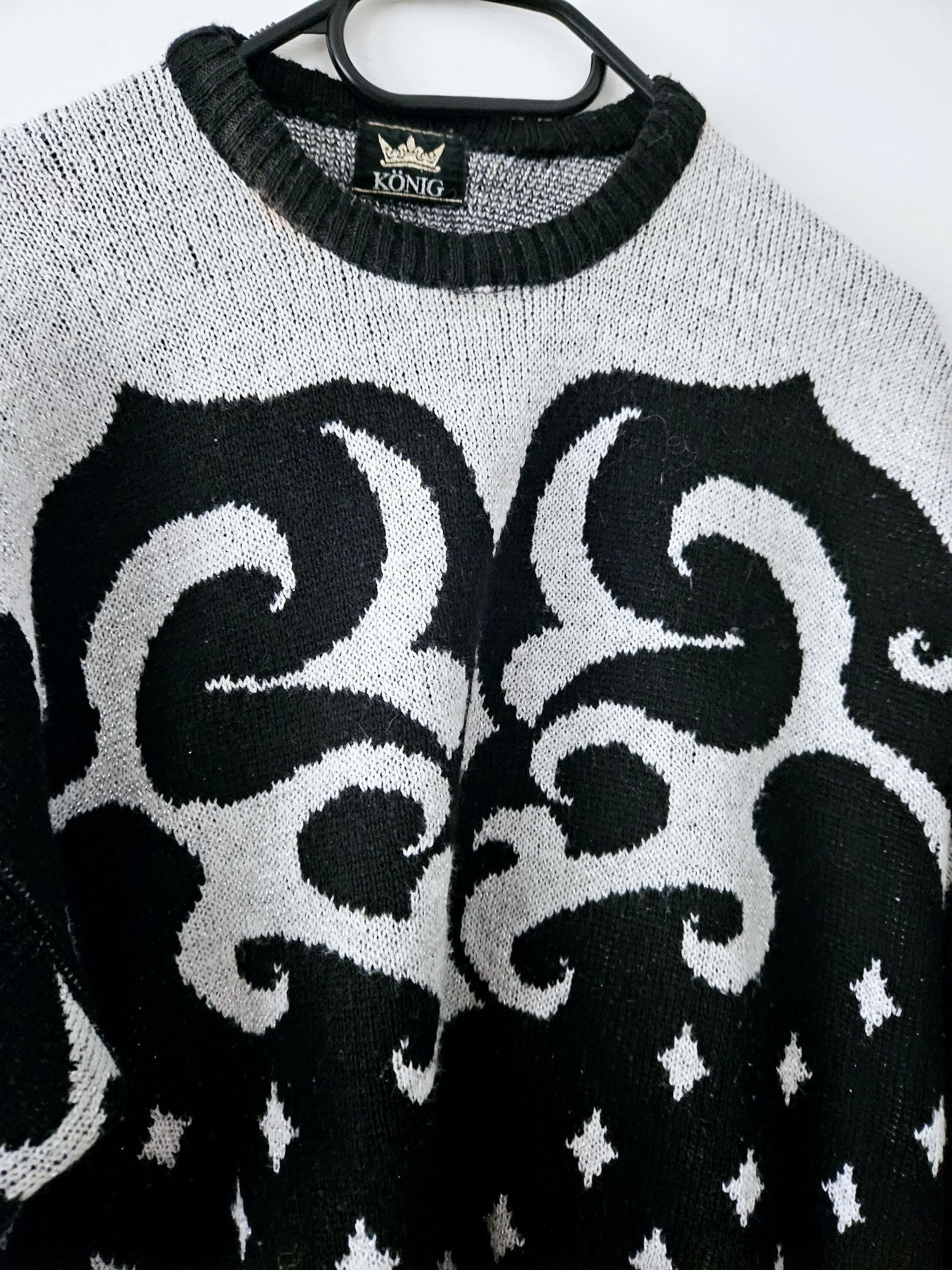 Wzorzysty sweter xl 42 sweter Konig sweter vintage