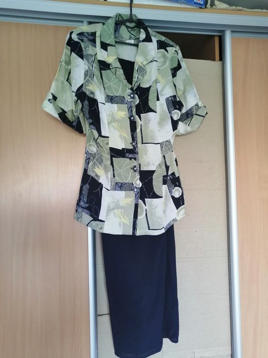 34 Новый Костюм брючный с блузой женский. Размер 48