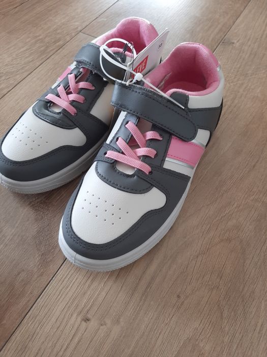 Buty dla dziewczynki nowe przejściowe różowe szare 33