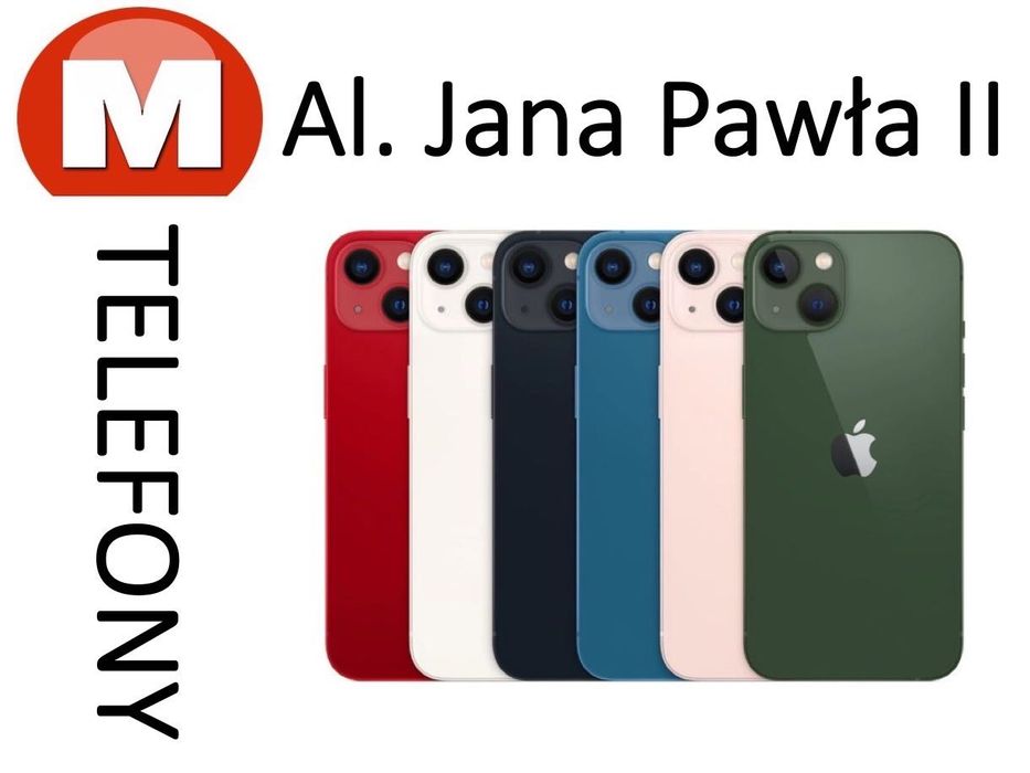 NOWY iPhone 13 128GB Czarny Zielony AL JANA PAWŁA