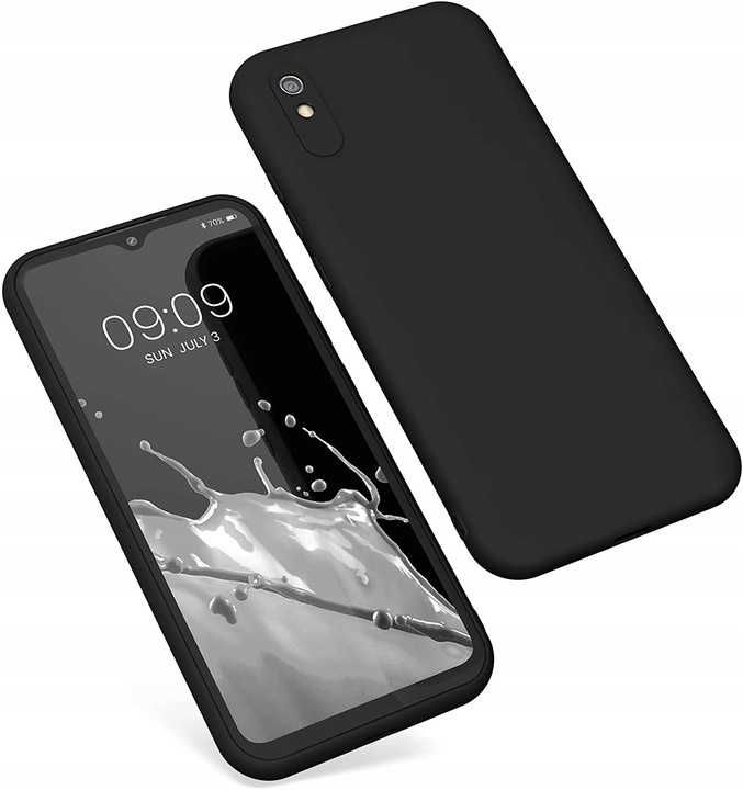 ETUI do Xiaomi Redmi 9a SILKY SMOOTH silikonowe czarne w957