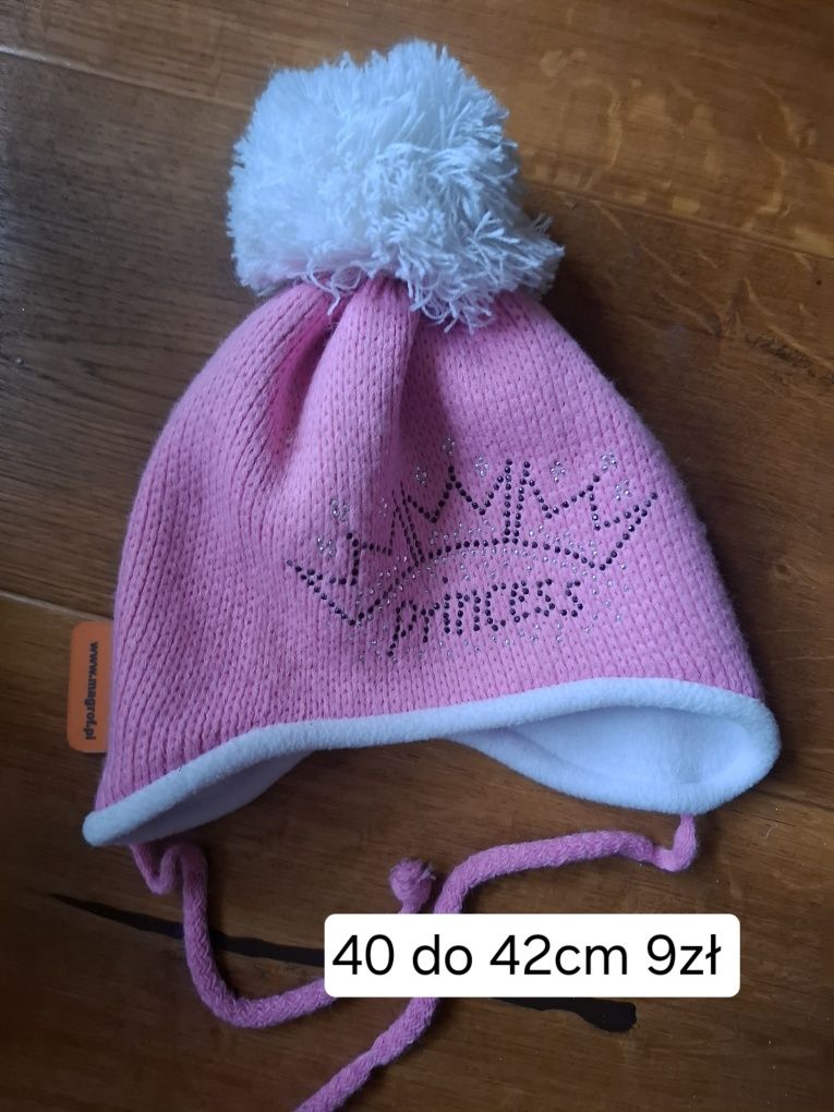 Czapka zimowa dziewczynka niemowlęca 40 do 42cm