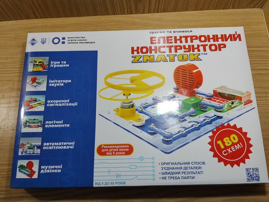 Электронный конструктор Znatok (знаток) на 180 схем развивающий констр