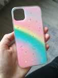Silikonowe etui/case/obudowa do Iphone 11 z motywem tęczy