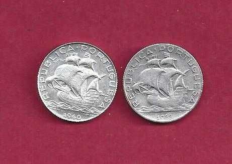 REPUBLICA   2   Moedas  2$50  Escudos  1933  e  1940  Prata