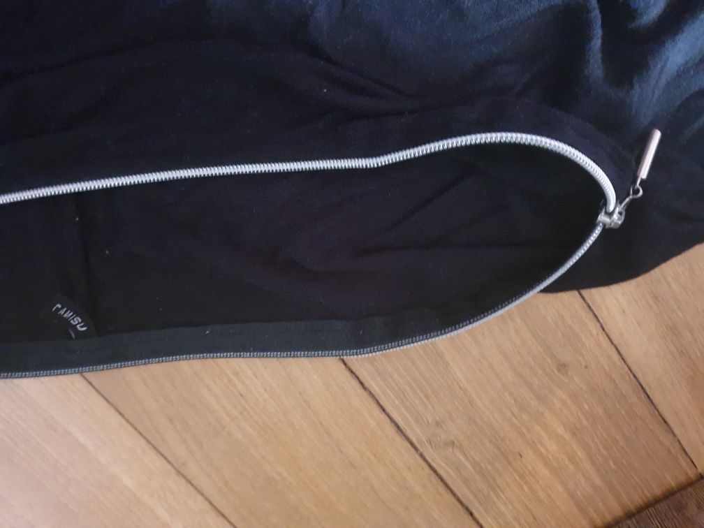 Ciążowe legginsy melange i bluzka z zamkiem nietoperz L-xl