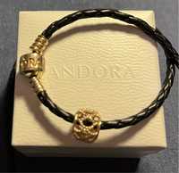 Złoty 585 charms do bransoletek Pandora