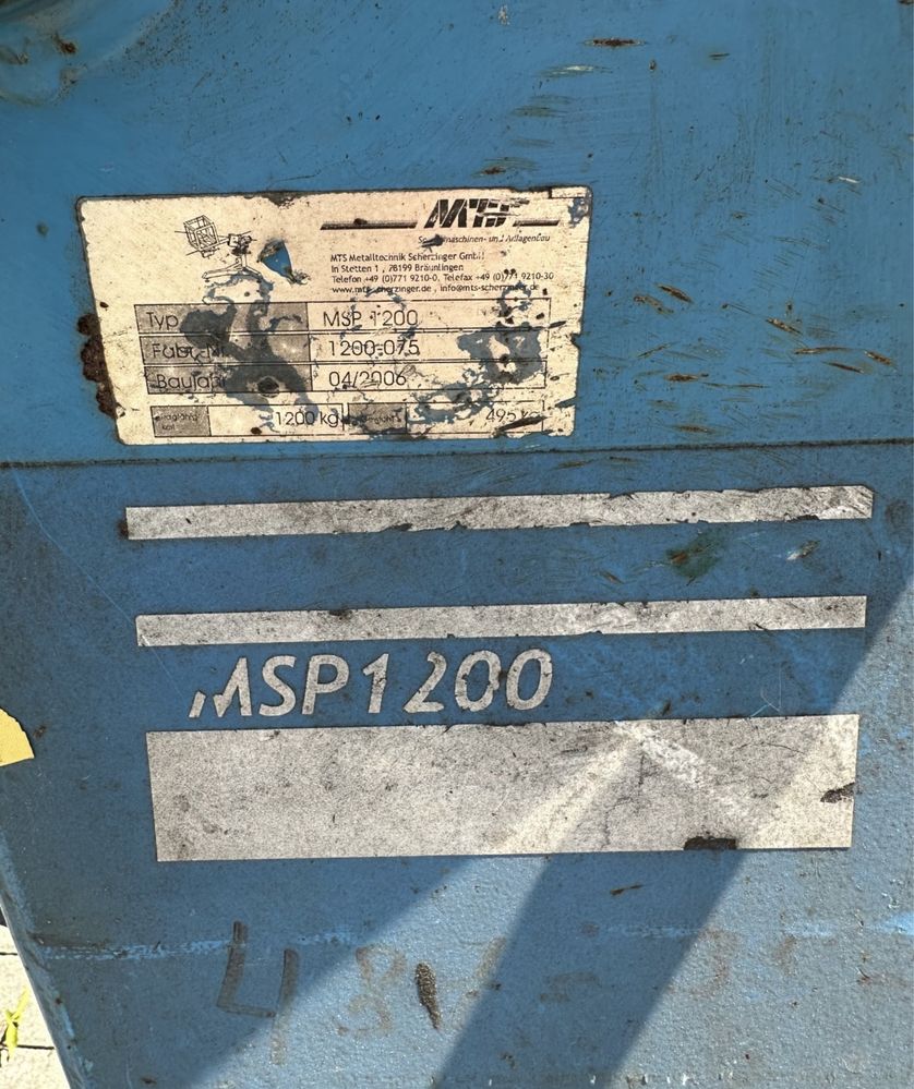 Stół spawalniczy , pozycjoner MTS , MSP1200