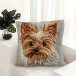 Poszewka z motywem Pieskiem/Psem Yorkshire Terrier na poduszkę 45x45cm