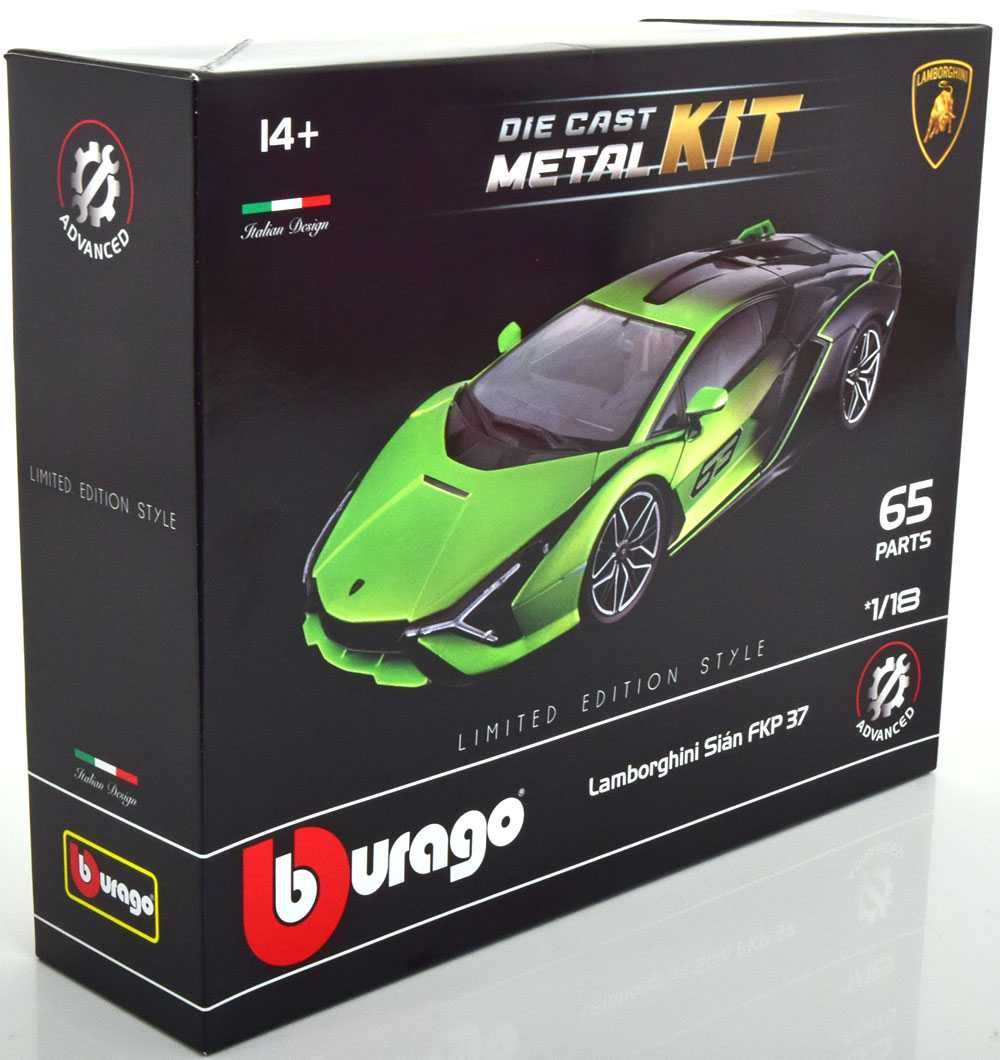 1:18 Bburago Lamborghini Sian FKP 37 2019 green/black KIT do złożenia