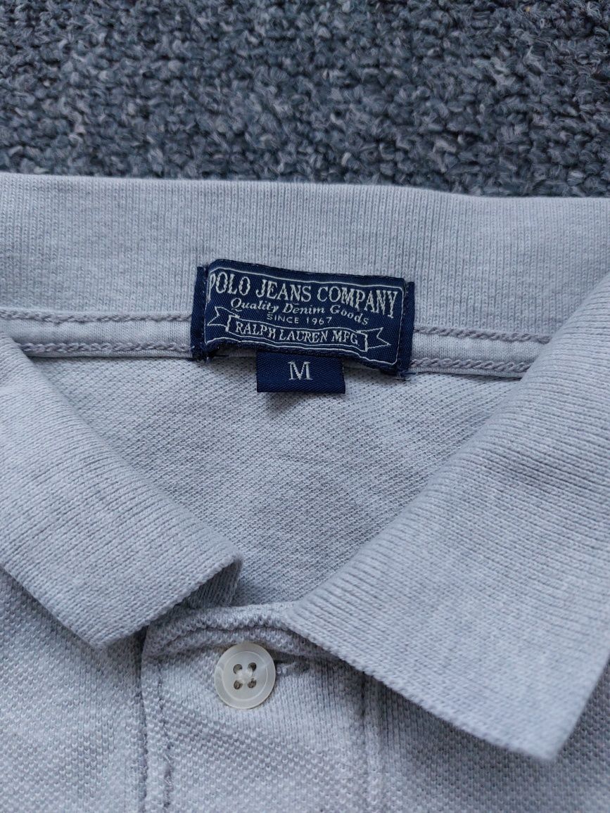 Koszulka polo Ralph Lauren rozm. M vintage classic szara grey daily