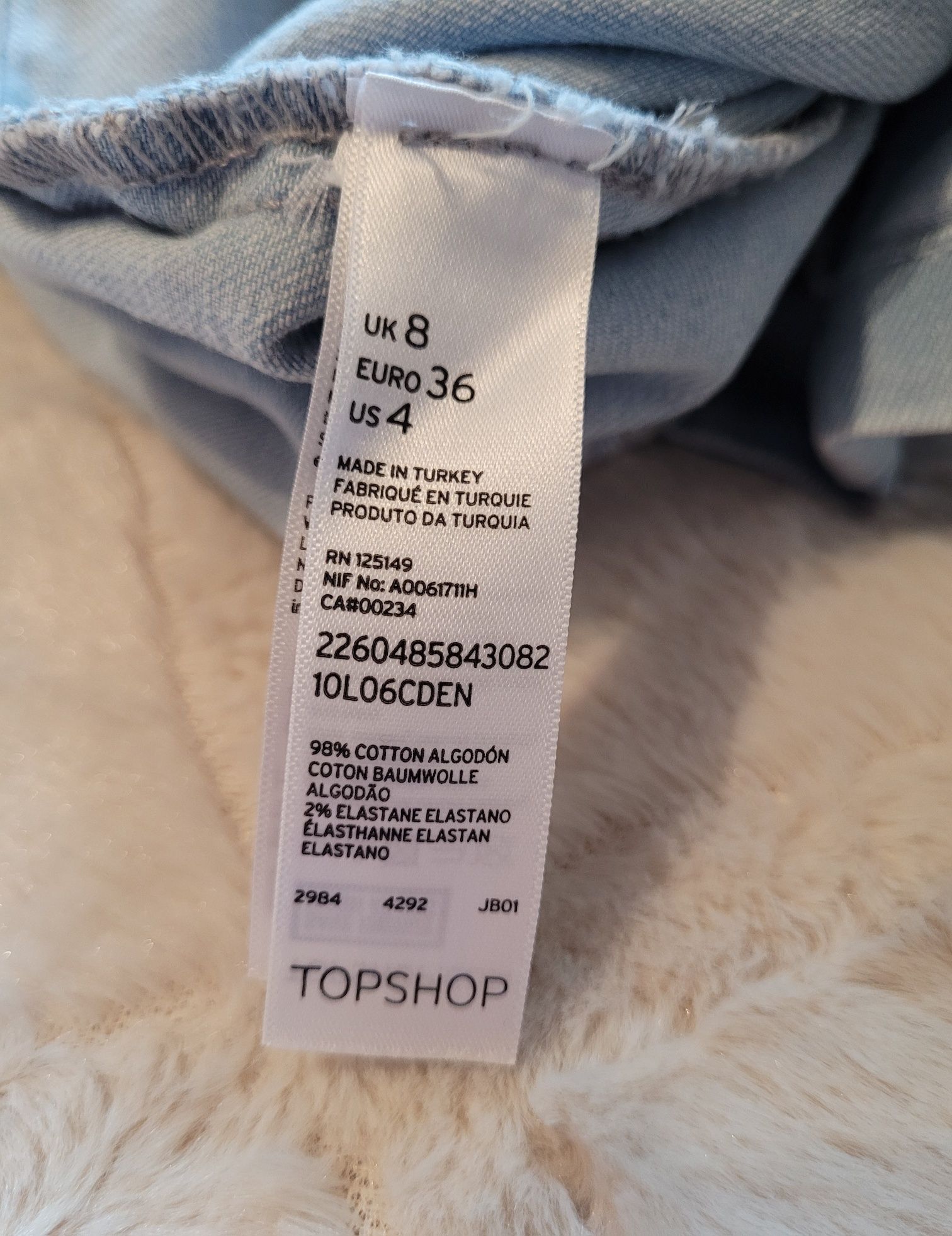 Sukienka gorsetowa topshop jeansowa denim mini