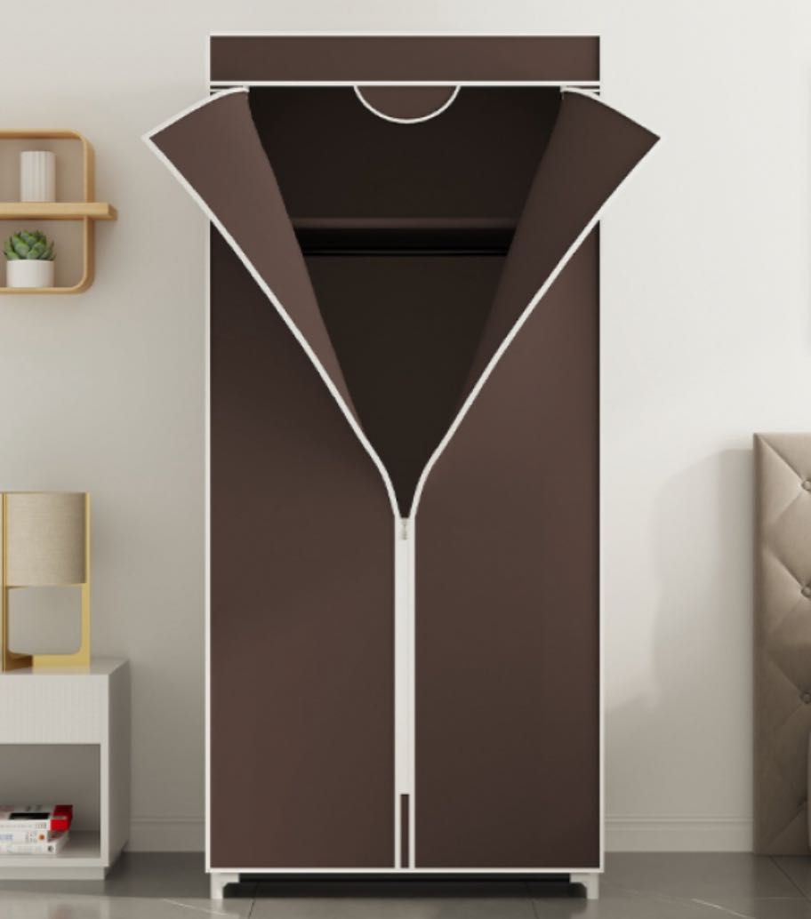 Тканевой шкаф для вещей на 1 секцию Storage Wardrobe 8863 Коричневый