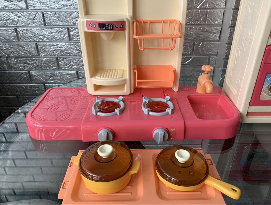 Детская кухня + посуда, (74 см)