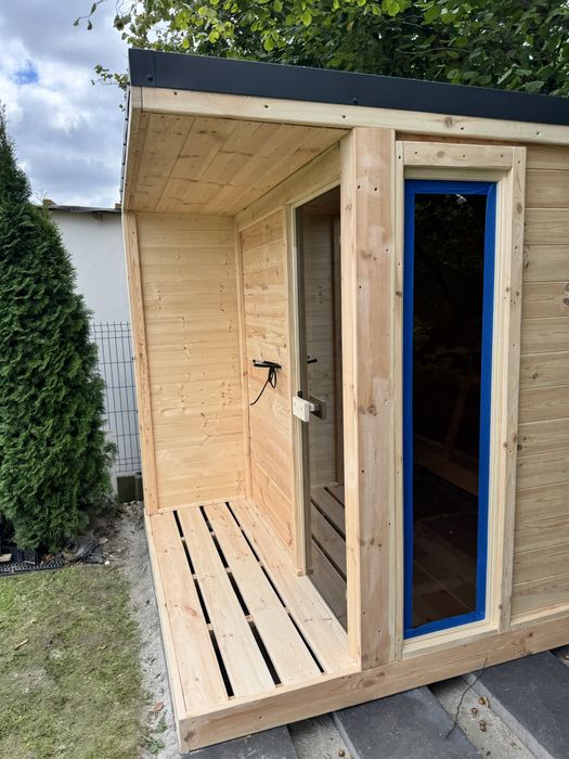 Sauna ogrodowa opalana drewnem ocieplona