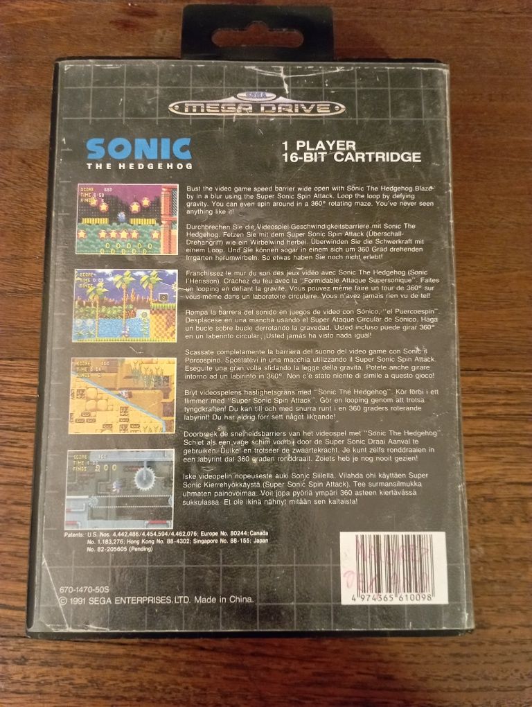 Jogo Sonic the Hedgehog Mega drive