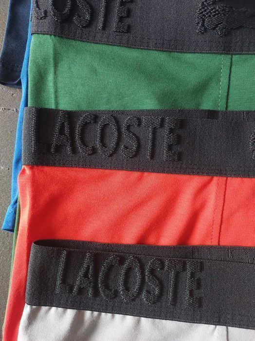 Мужские трусы Lacoste 3D Black . Чоловічі чорні боксери Лакост