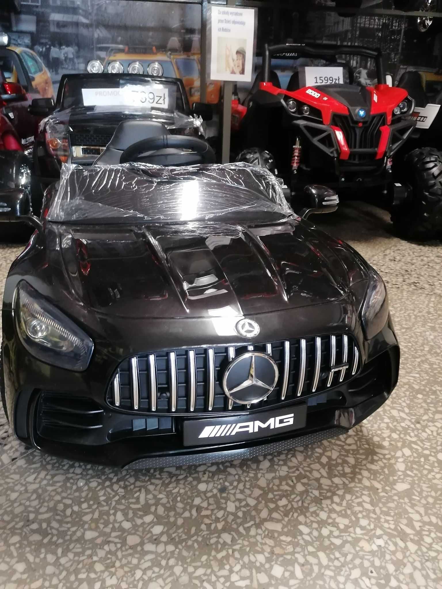 Samochód AUTO Mercedes GTR-s na akumulator dla dzieci czarny