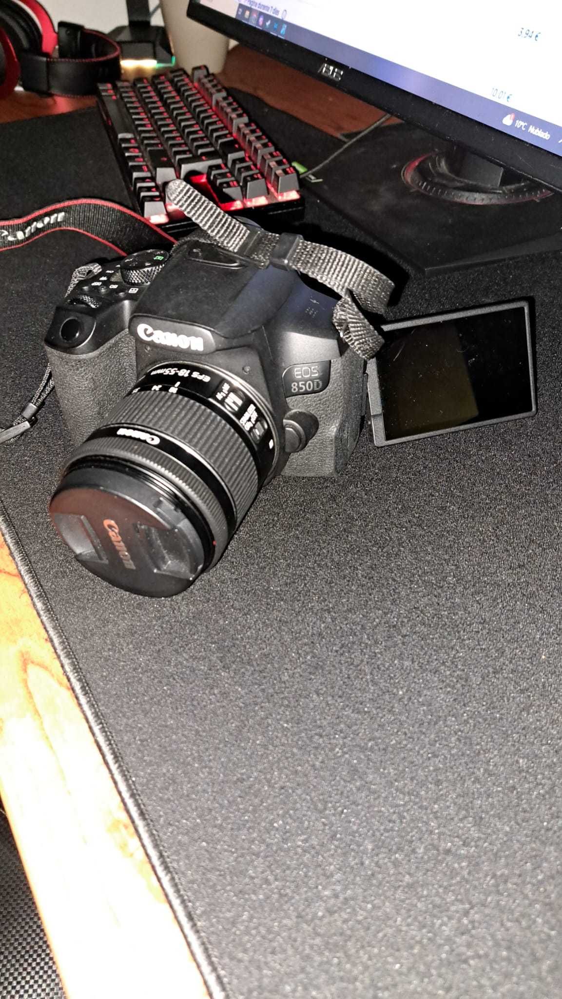 Canon 850d + Objetiva 18-55 E 50MM , TROCO POR PC