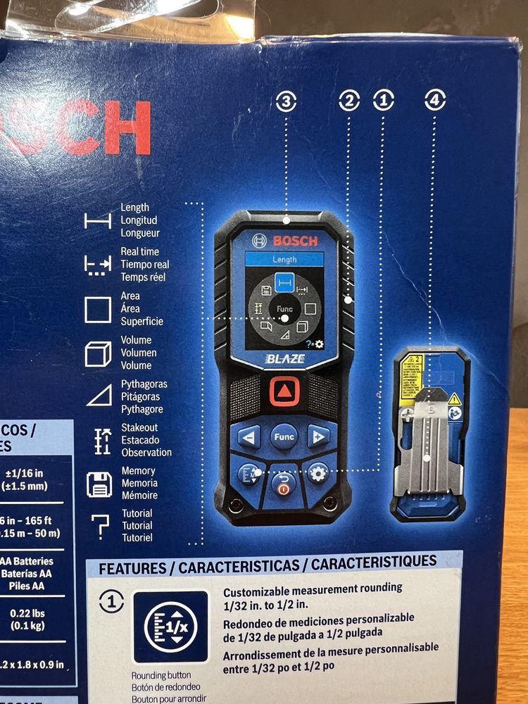 Лазерна рулетка Bosch GLM165-22 / Bosch GLM165-40 (дальномір)