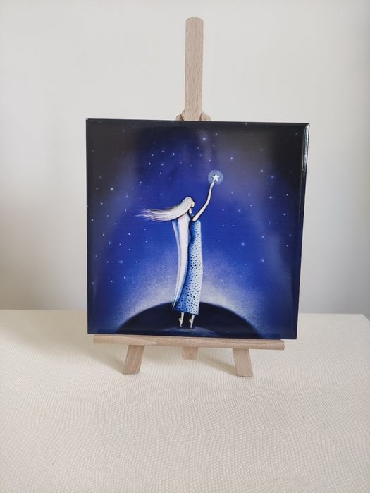 Płytka ozdobna że sztalugą