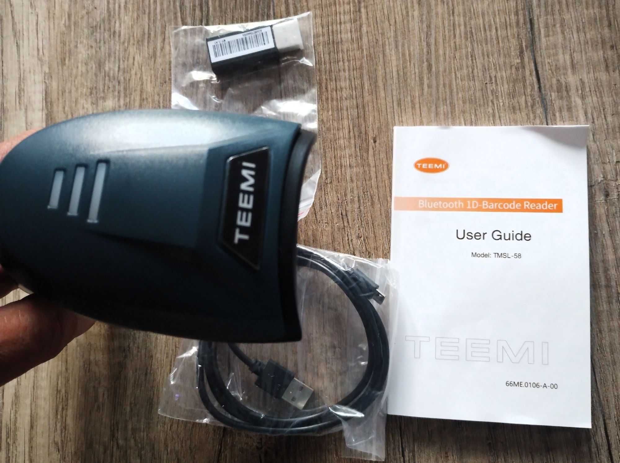 TEEMI TMSL-58 Bezprzewodowy Skaner kodów kreskowych Bluetooth 2.4G