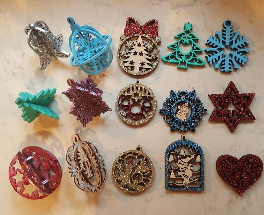 100 Ficheiros decorações de natal para máquinas a laser ,CNC, mdf