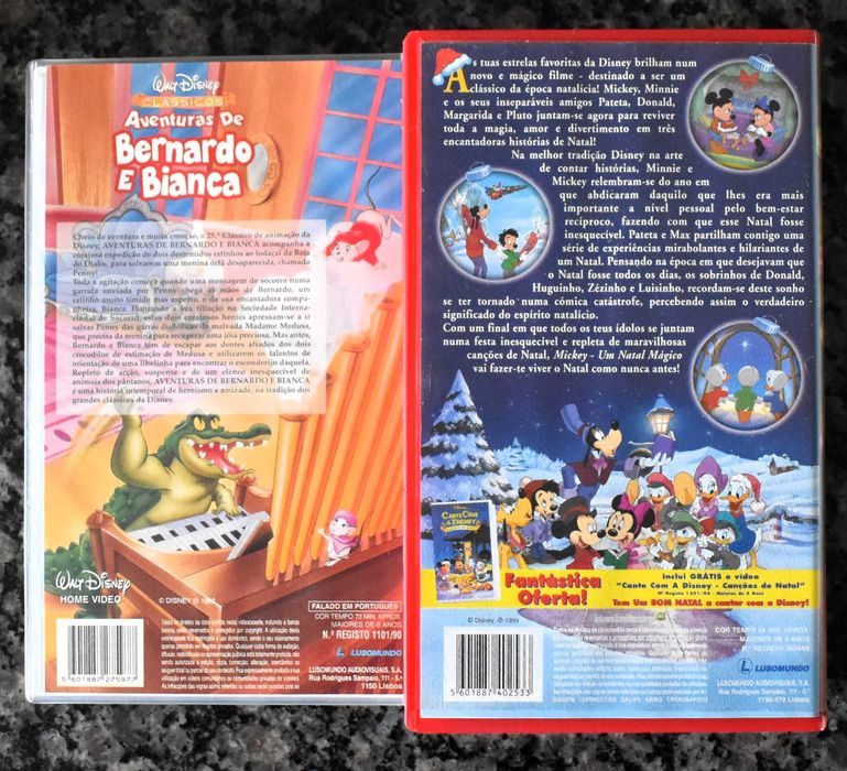 Lote 2 Disney - 7 filmes em VHS
