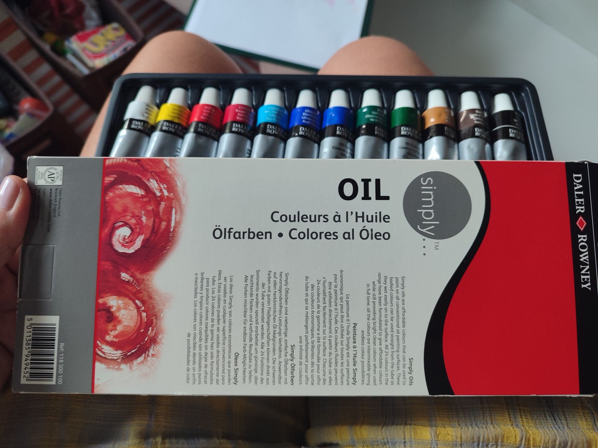 Farbki olejne Daler Rowney 12 kolorów