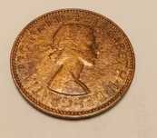Half Penny Elizabeth II 1954r.