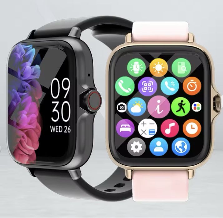 Smartwatch (Relogio Inteligente) Preto/Rosa/Branco (Novo)