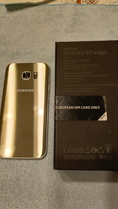 Telefon Samsung Galaxy S7 Edge Złoty Gold SUPER STAN zewnętrzny !!!