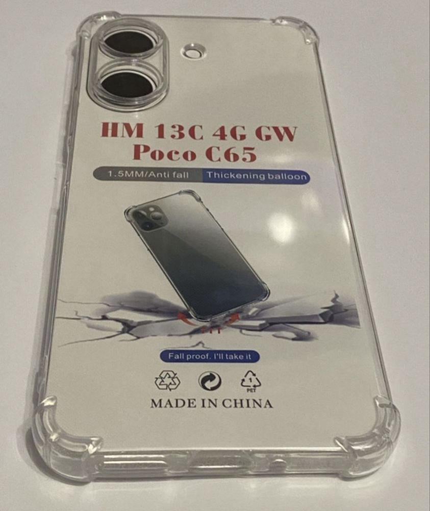 Чехол Xiaomi 13C / Poco C65 Прозорий Протиударний Силіконовий
