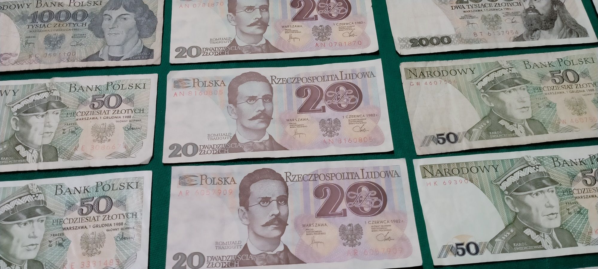 Banknoty PRL-U-Stan idealny!