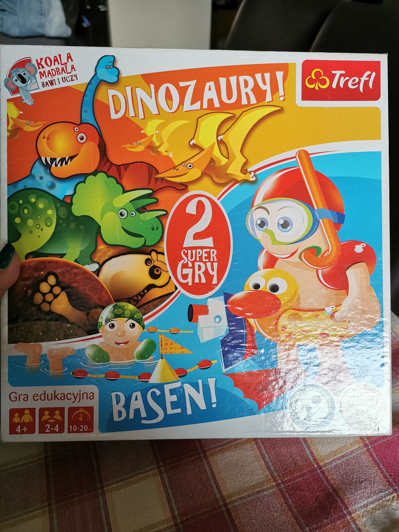 Gra edukacyjna Trefl Dinozaury Basen gra planszowa 4+