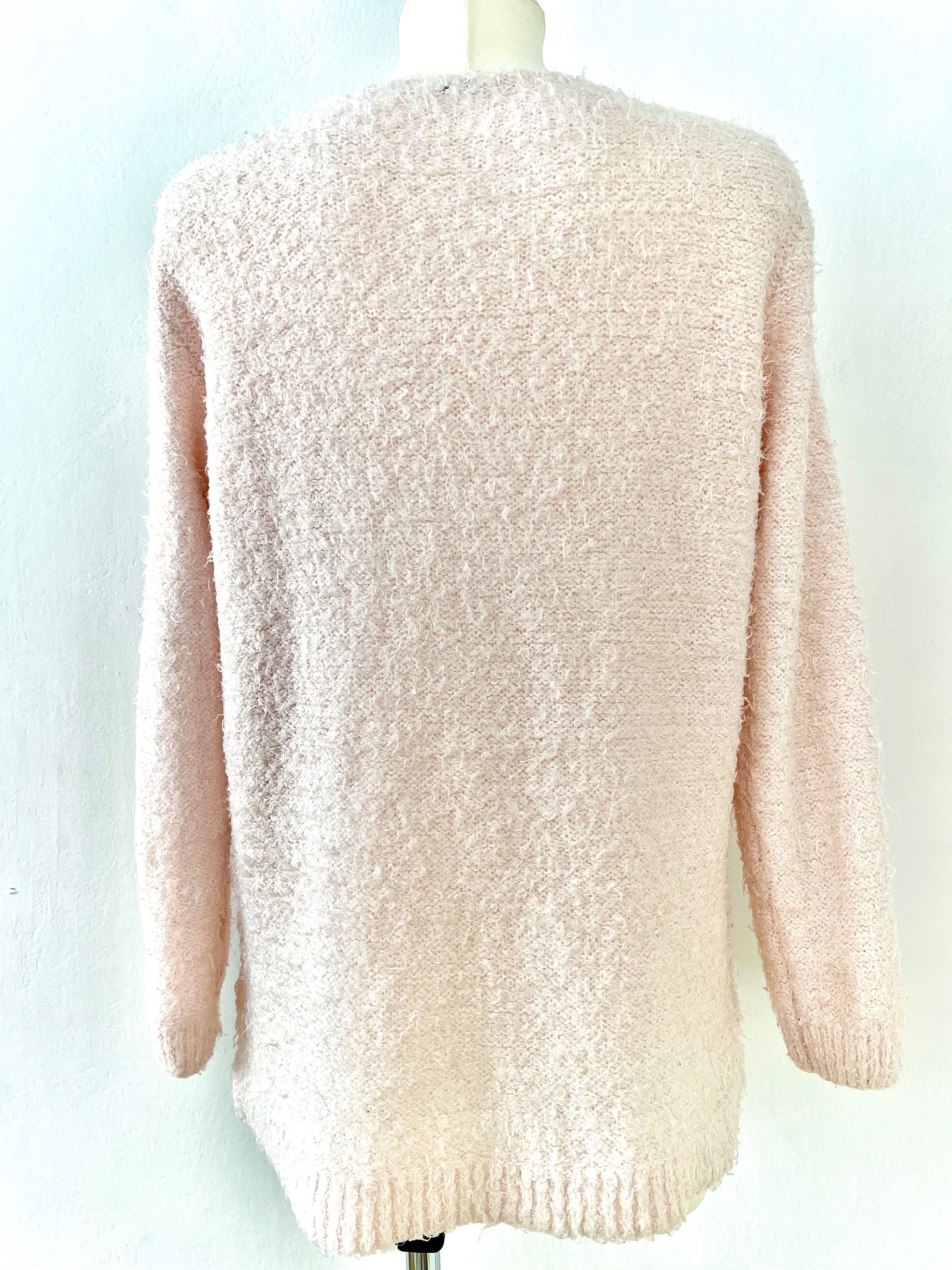 Damski sweter serce różowy rozmiar 40
