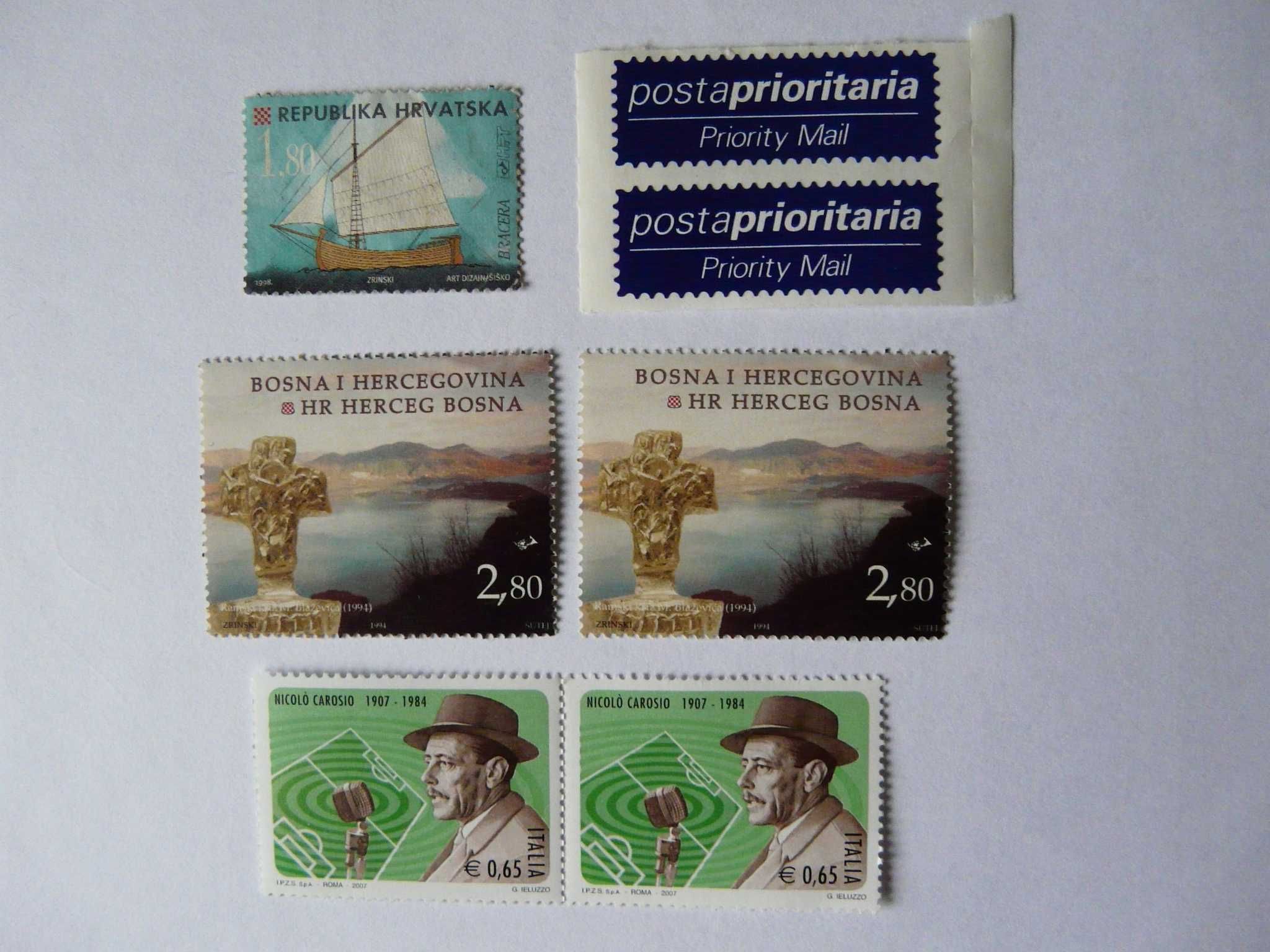 Znaczki pocztowe JP2, Chorwacja, Bośnia, Włochy