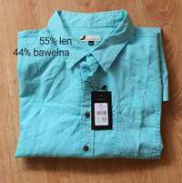 Dressmanna koszula len/bawełna 5XL