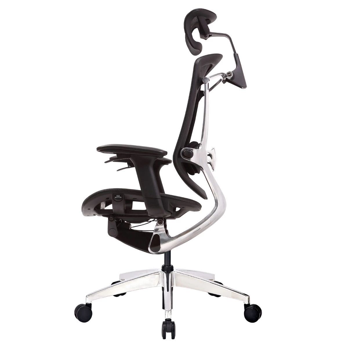 fotel ergonomiczny biurowy krzeslo ergonomiczne maven czarne i chrom