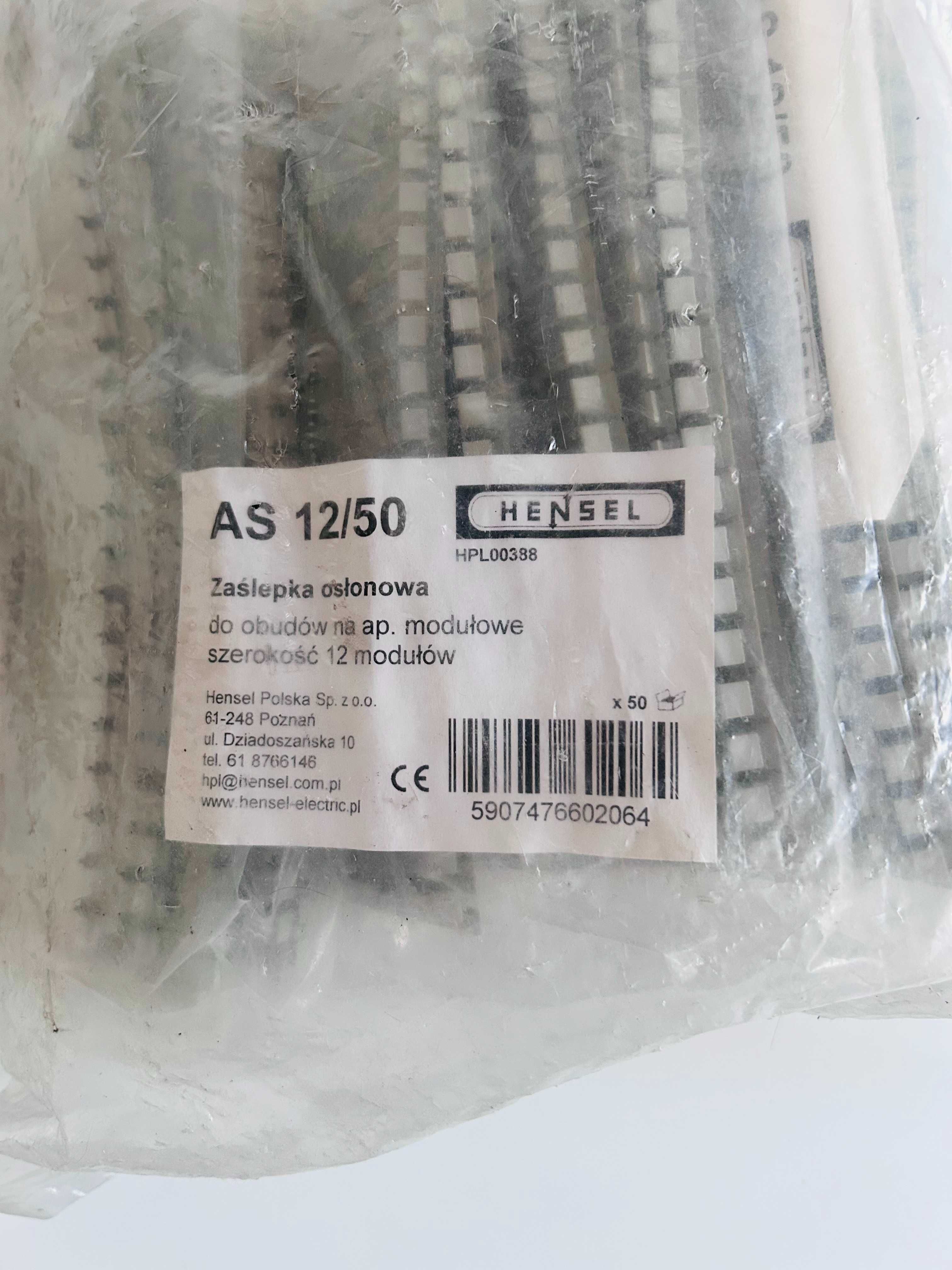 Hensel Zaślepka osłonowa 12 modułow szara AS 12/50 opakowanie 50 sztuk